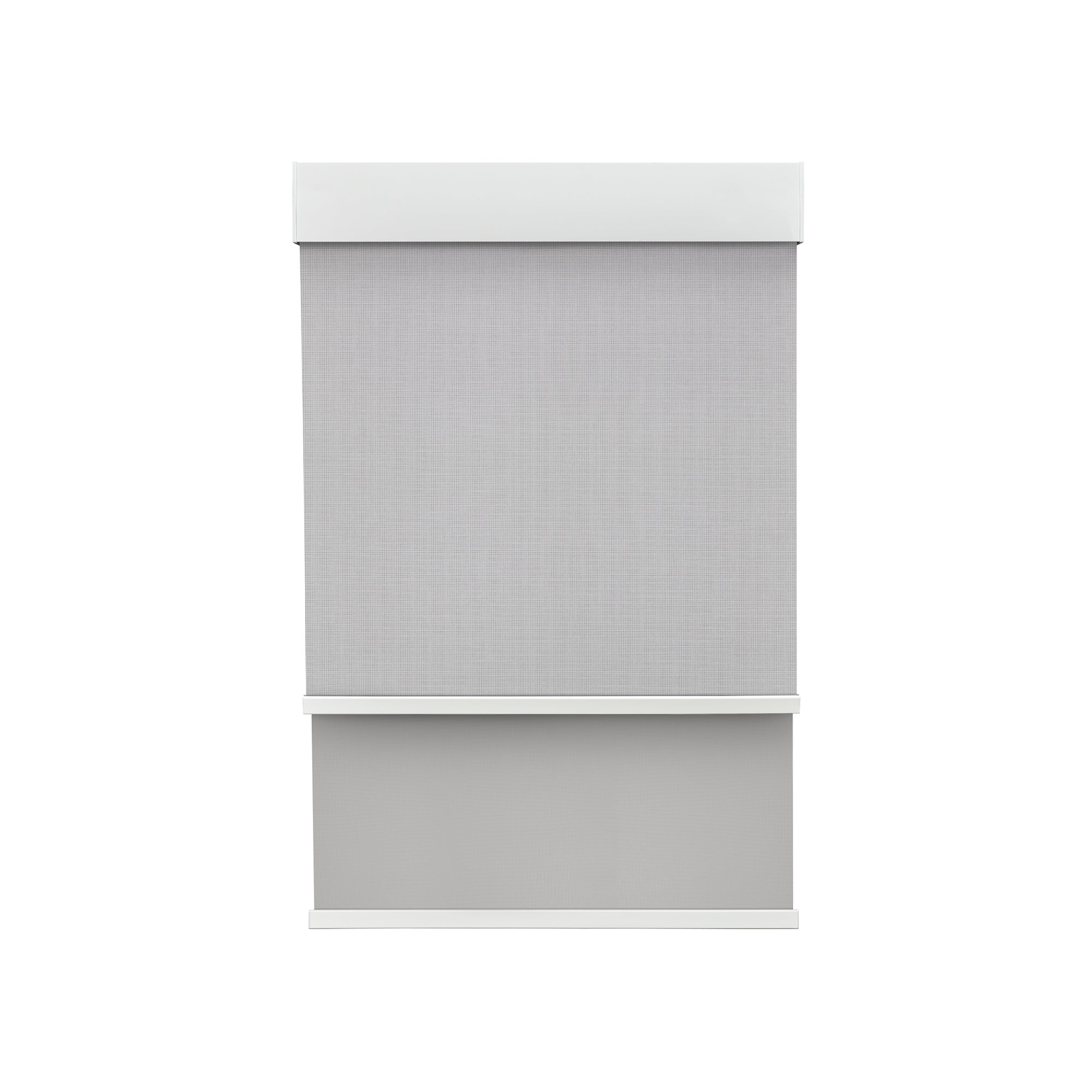 Light Filtering Light Grey (Front Fabric) & Room Darkening Dark Grey (Back Fabric) on Dual-Roller Automatic Shade 
