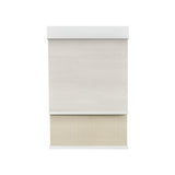 Room Darkening Beach Sand (Front Fabric) & Light Filtering Beige (Back Fabric) on Dual-Roller Automatic Shade 