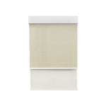 Light Filtering Soft Linen (Front Fabric) & Room Darkening Beige (Back Fabric) on Dual-Roller Automatic Shade