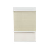 Light Filtering Soft Linen (Front Fabric) & Room Darkening Beige (Back Fabric) on Dual-Roller Automatic Shade