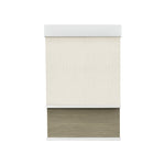 Light Filtering Off White (Front Fabric) & Room Darkening Mocha Brown (Back Fabric) on Dual-Roller Automatic Shade 