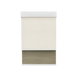 Light Filtering Off White (Front Fabric) & Room Darkening Mocha Brown (Back Fabric) on Dual-Roller Automatic Shade 